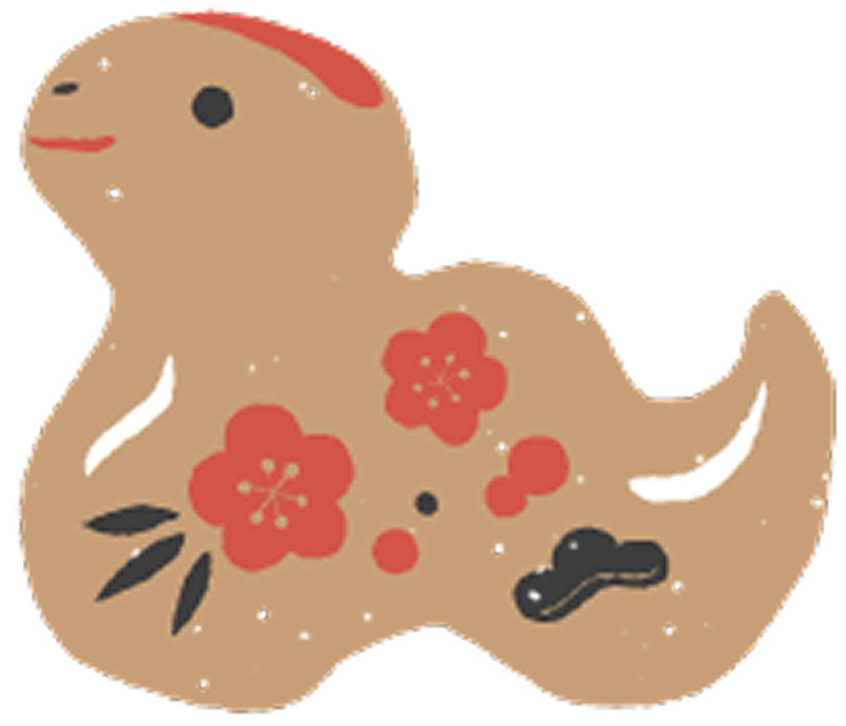 干支のヘビのイラスト